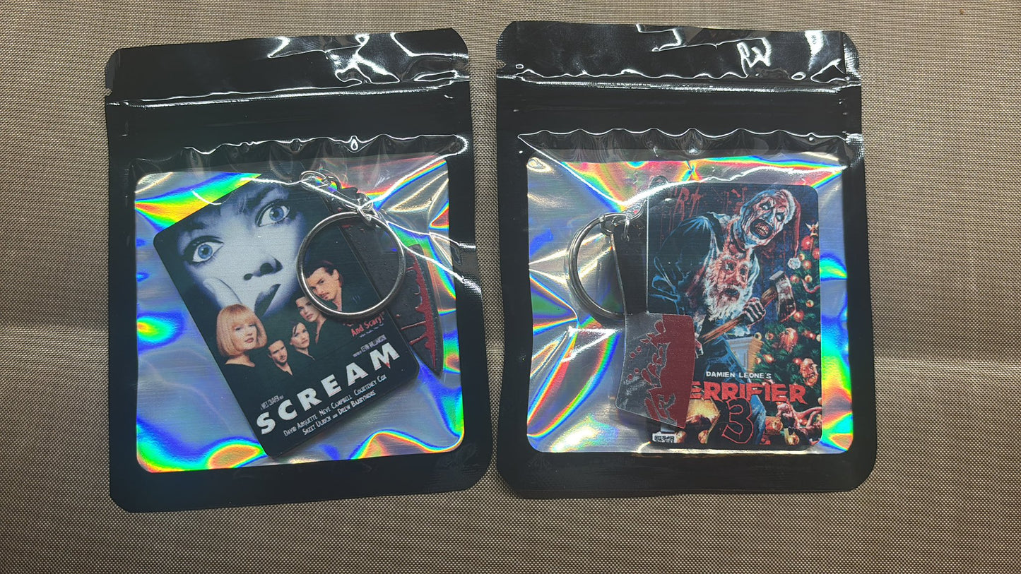 Custom Sublimated Horror Movie Keychains – Where Nightmares Meet Your Keys